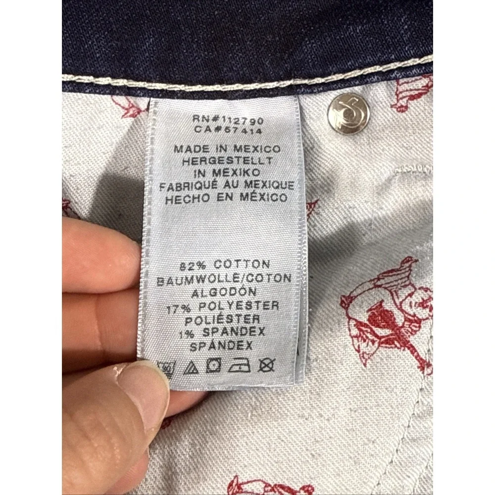 True Religion Jeans‎ Mens 42x32 Distressed Ripped Destroyed Stretch Skate Punk